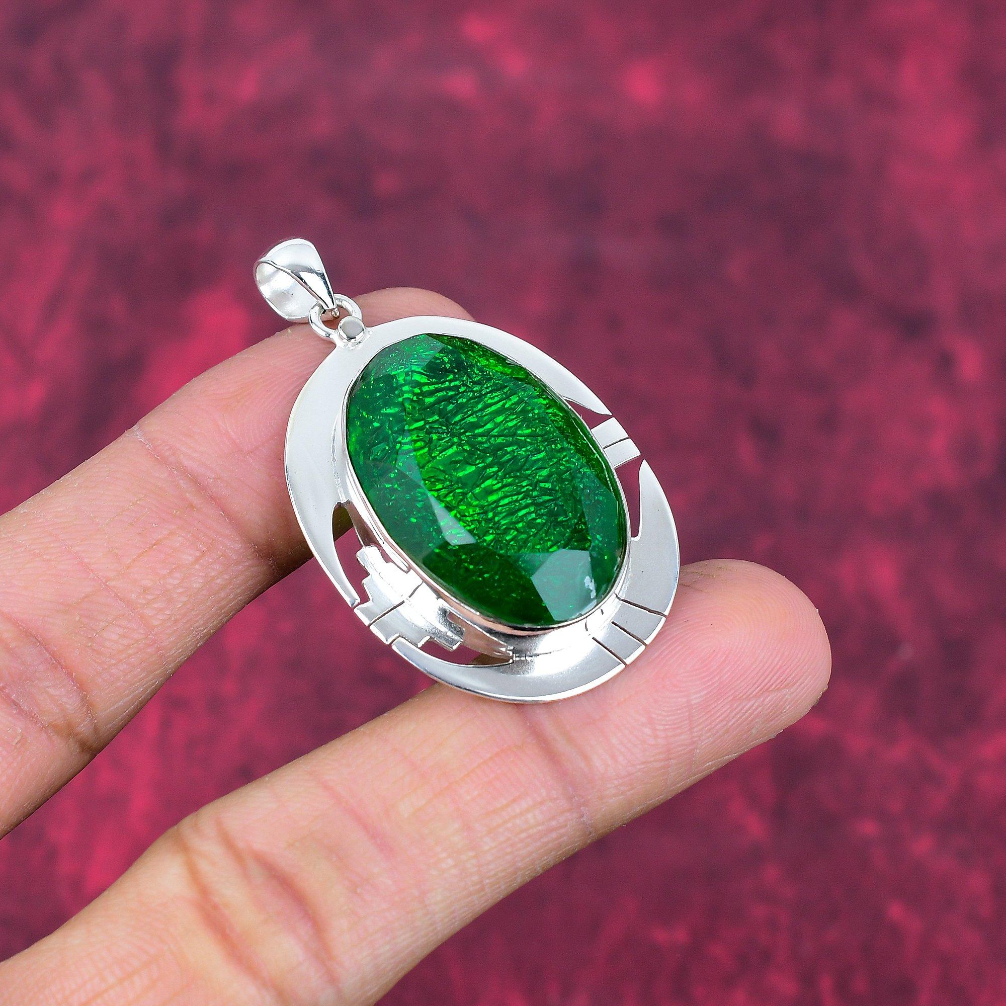 Подвеска из австралийского дублетного опала из стерлингового серебра 925 пробы, ювелирные изделия с подвеской из драгоценных камней ручной работы, подарки для жены, абсолютно новый кулон