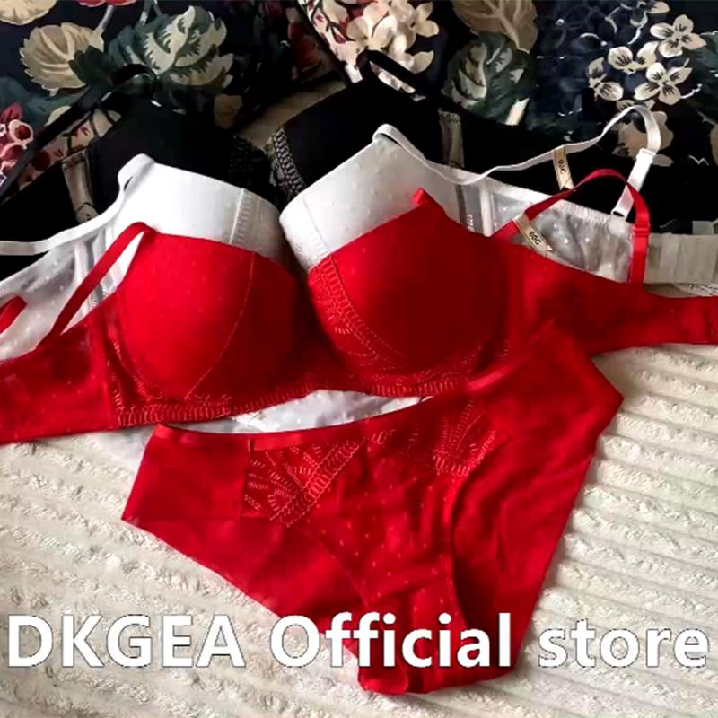DKGEA Модное женское нижнее белье, комплект, толстый бюстгальтер, кружевной сексуальный бюстгальтер пуш-ап