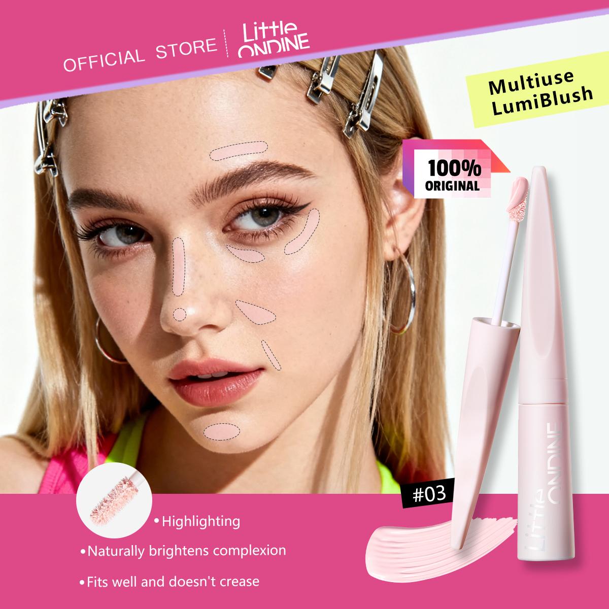 LITTLE ONDINE Многофункциональные румяна LumiBlush 03 Сладкий вишнево-розовый 4,5 г/0,16 унц.