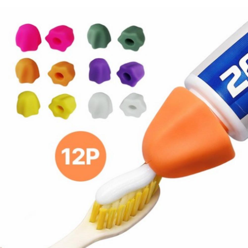 Ang-Plus Silicone Toothpaste Cap Multi-purpose Squeezer 12-Pack
