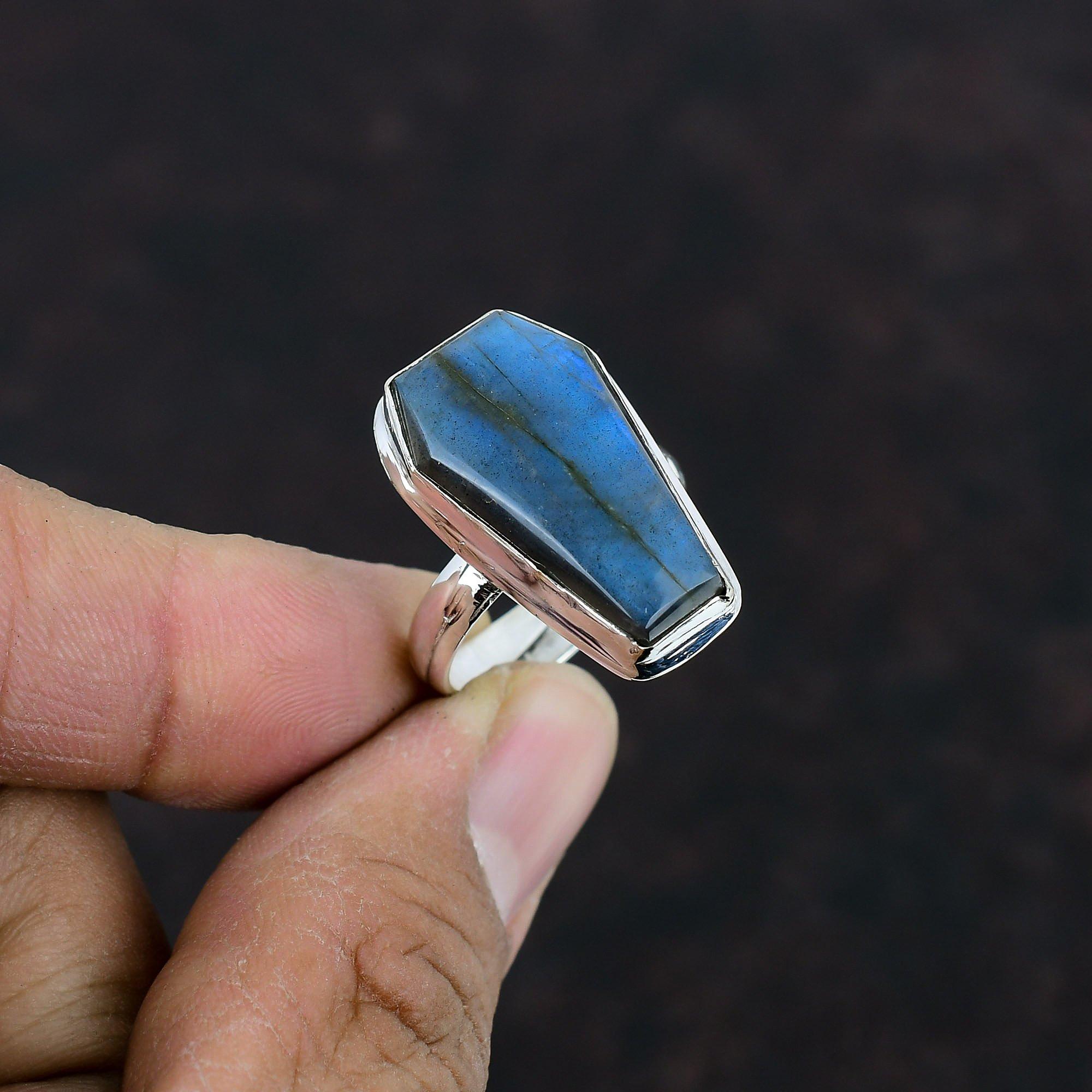 Кольцо с лабрадоритом Кольцо с драгоценным камнем Антикварные ювелирные изделия Кольцо ручной работы Кольцо из стерлингового серебра 925 пробы Регулируемое кольцо Ювелирные изделия из настоящего лабрадорита Подарки для нее