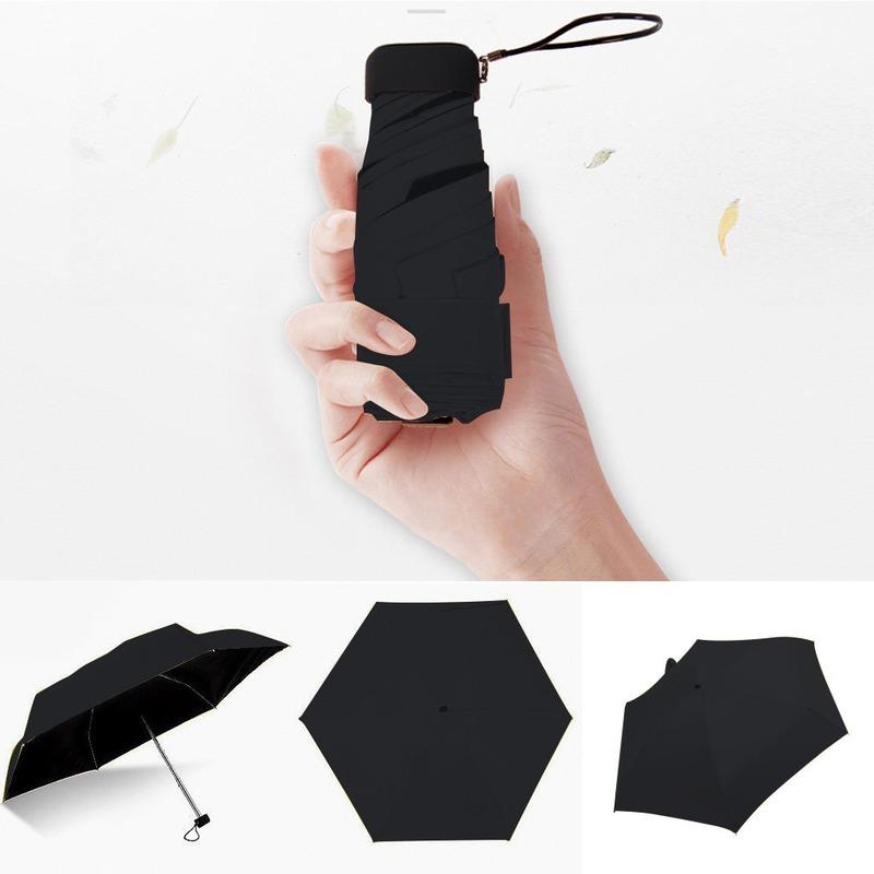 Portable Umbrella Sun Rain Women Lightweight Folding Sun Umbrella Mini Umbrella Small Size Easily Store Parasol