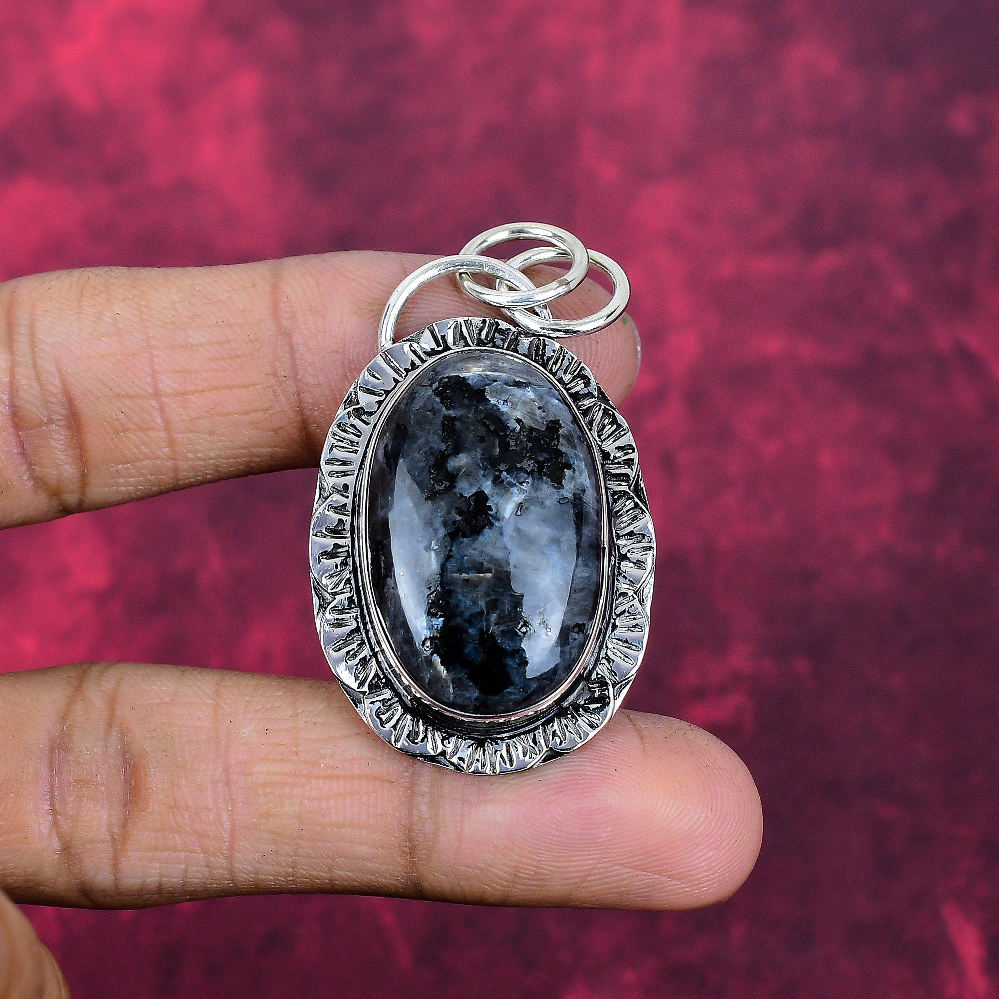 Украшения из лаврикита, Подвеска из стерлингового серебра 925 пробы, Ювелирные изделия с драгоценными камнями ручной работы, Подарки для жены, Совершенно новая подвеска