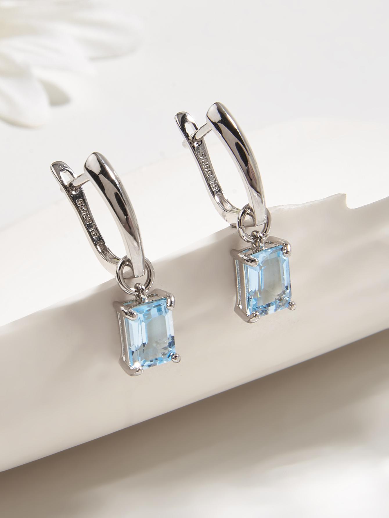 Простые серьги из стерлингового серебра 925 пробы, октябрь 6*8 мм, натуральный драгоценный камень, изысканные украшения для женщин и девочек, хороший подарок