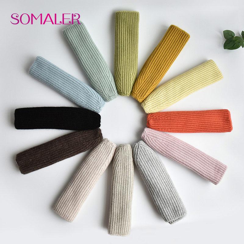 SOMALER Зимняя вязаная шерстяная шапка с напуском, бесшовные стильные легкие шапки с черепом, осенне-осенние женские вязаные шапки, 3 стиля носки