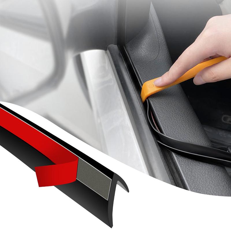 SEAMETAL Car Window Seal Strip Car Window Lift Sealing Strips Auto Rubber Side Window Filler V Shape Weatherstrip Noise Insulation Goods