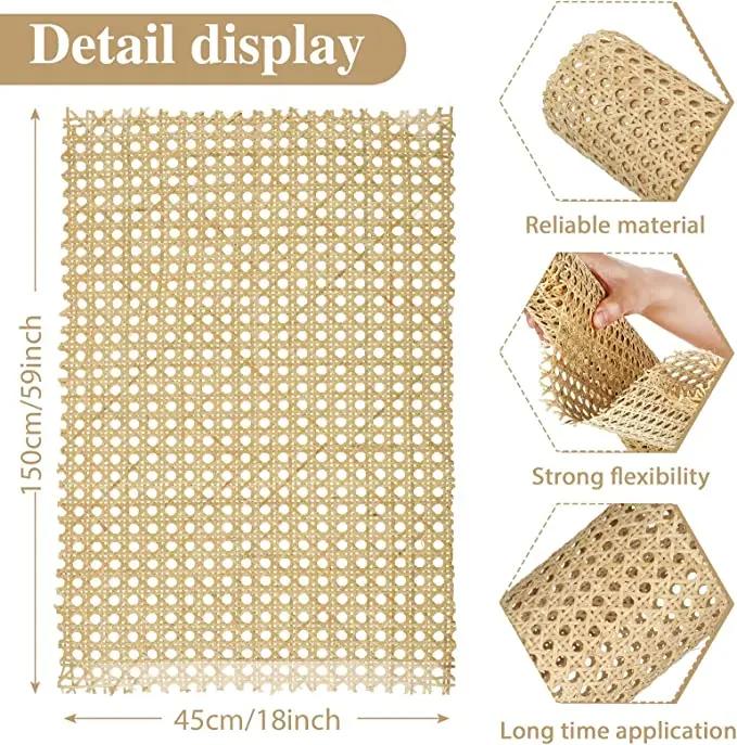 Rattan Octagonal Weaving Decorative Furniture Chair Cabinetry Craft Woven Net Rattan