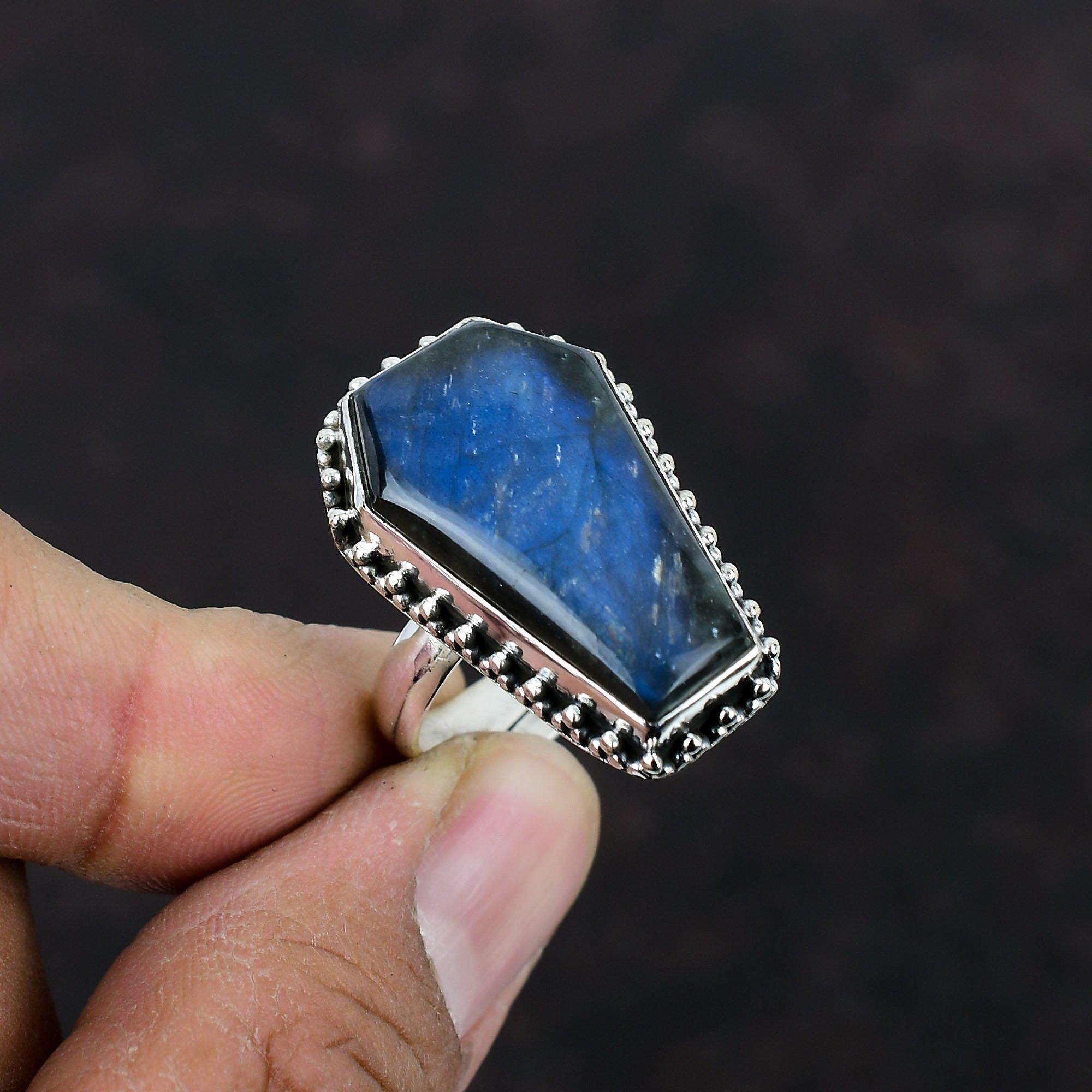 Кольцо с лабрадором, кольцо ручной работы из натурального драгоценного камня, кольцо из стерлингового серебра 925 пробы, регулируемое кольцо, обручальное кольцо, ювелирные изделия из лабрадорита, подарки для женщин