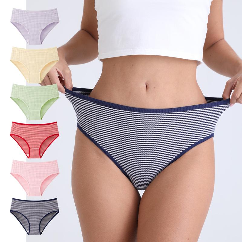 Women's Underwear Plus Size Briefs Breathable Mid-rise Panties for Women