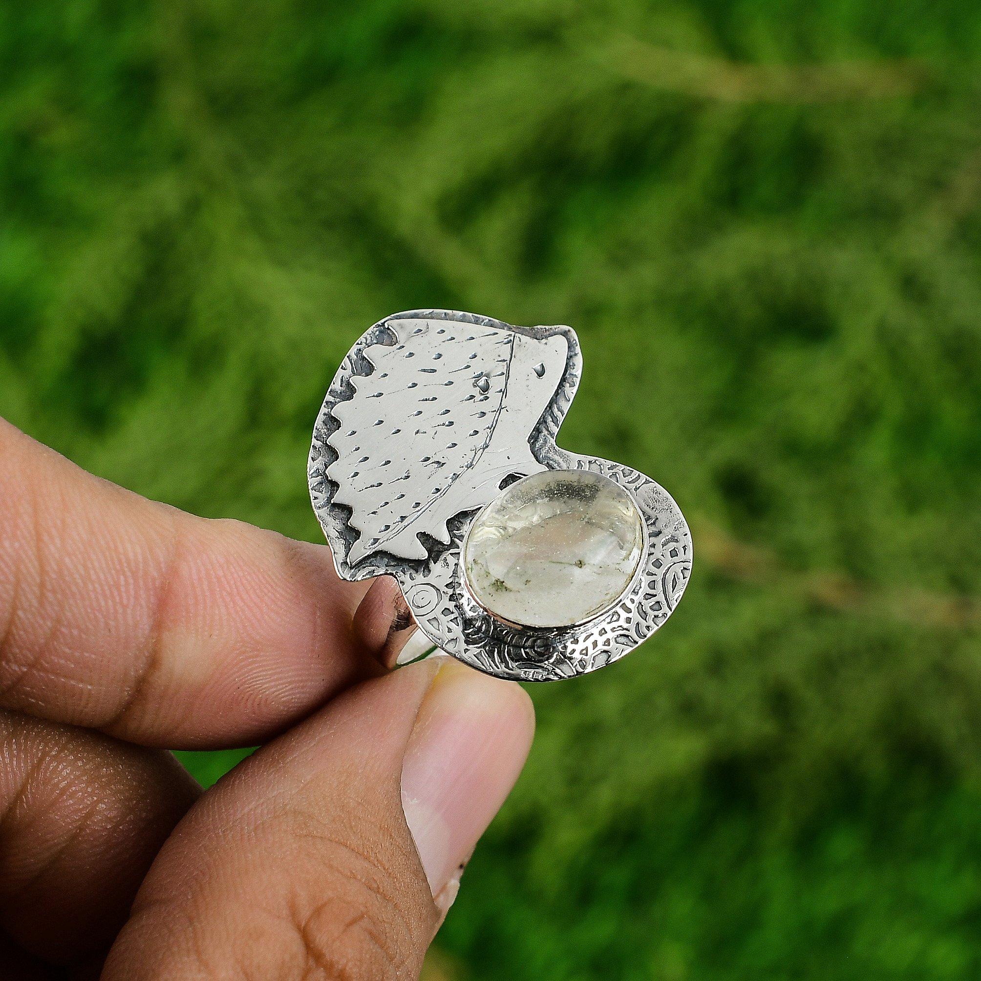 Thanks Giving Day Deal Moonstone Gemstone Sterling Silver Promise Trendy Ring