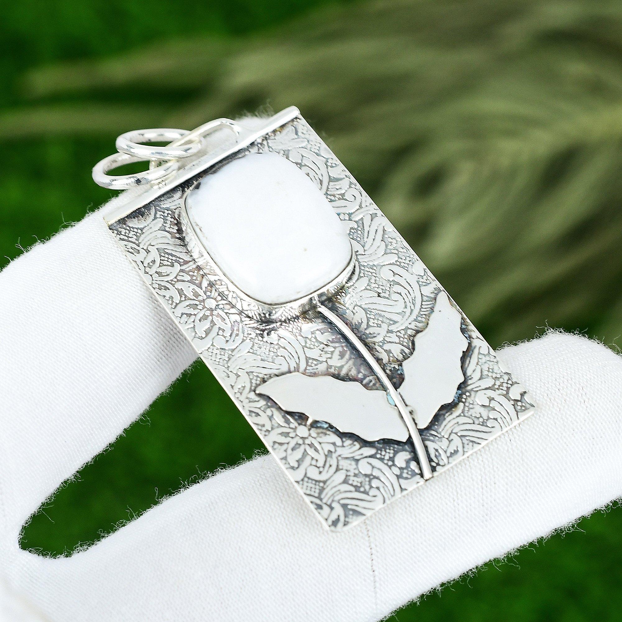 Memorial Day Deal Natural Zebra Jasper 925 Sterling Silver Elegant Bezel Pendant