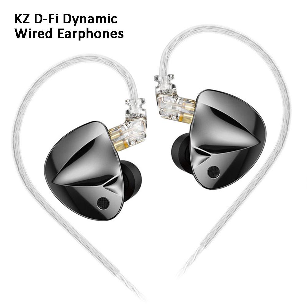 KZ D-Fi In-ear Wired Earphones With 4-Level Tuning Switch Metal Hifi Earbuds Sport Dynamic Stereo Headset Noise Reduction Cable Detachable.