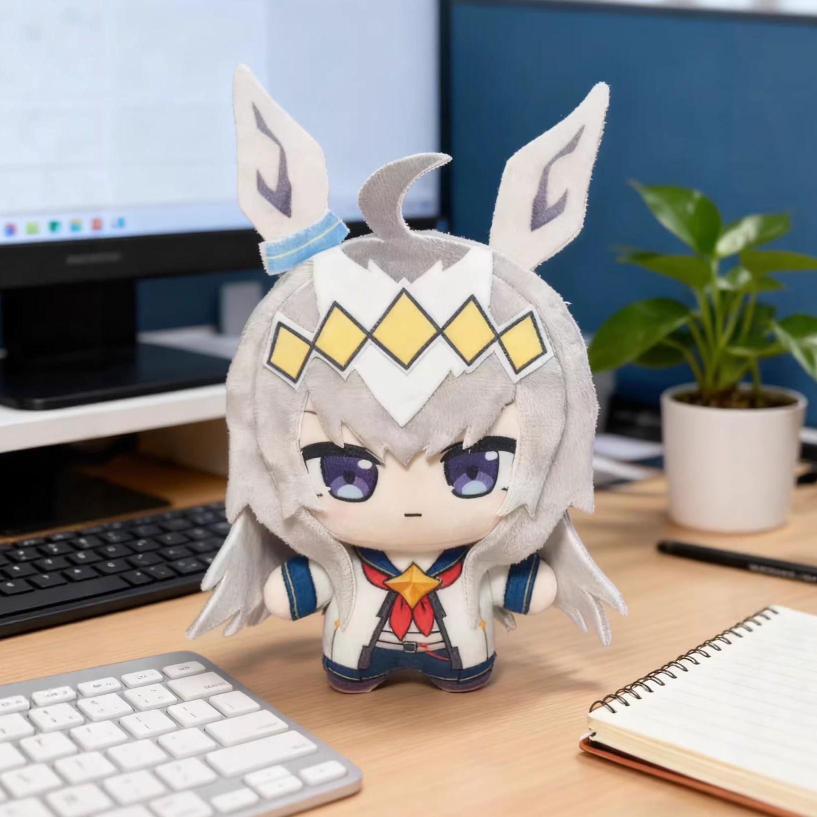 10 см Кавайная Плюшевая Игрушка Uma Musume Мультяшная Аниме Игровая Атрибутика Брелок Кукла для Косплея Подарок