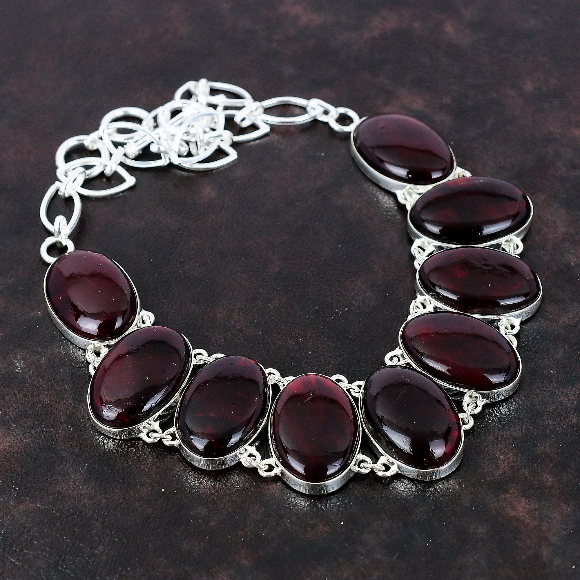 Ожерелье из лабрадорита Red Fire Ювелирные изделия ручной работы Ожерелье из стерлингового серебра 925 пробы Дизайнерские украшения из драгоценных камней Регулируемая цепочка Ожерелье Подарок для мамы