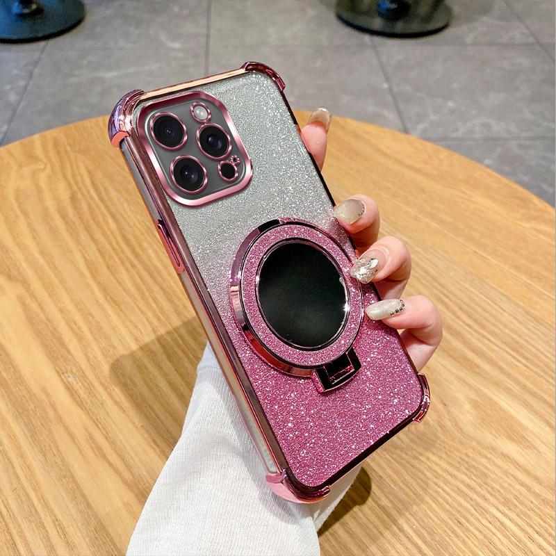 Электролитический блестящий градиентный чехол для телефона Tecno Spark GO 1 3 2025 2024 2023 2022 2020 с зеркальным кольцом-подставкой, противоударный чехол