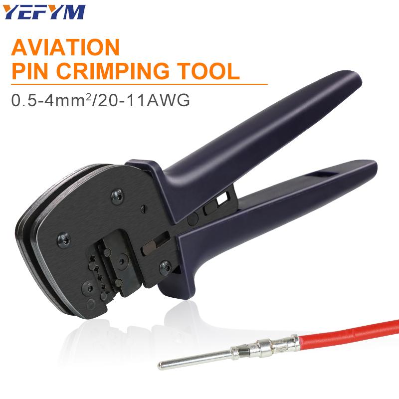 Клещи для обжима клемм стартера для авиации и тяжелых условий эксплуатации YEP-166 0,5–6 мм²/24–10AWG, вертикальные электрические инструменты для обжима YEFYM
