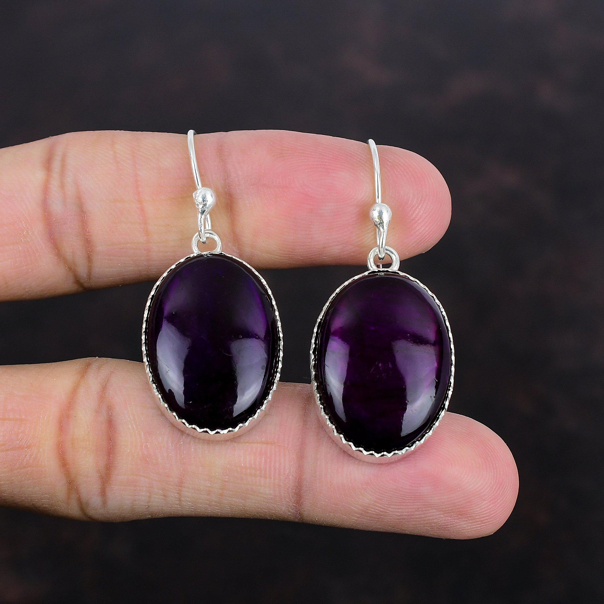 Серьги из фиолетового огненного лабрадорита, серьги из стерлингового серебра 925 пробы, дизайнерские ювелирные изделия, серьги из драгоценных камней высшего качества, серьги ручной работы, подарки для друга
