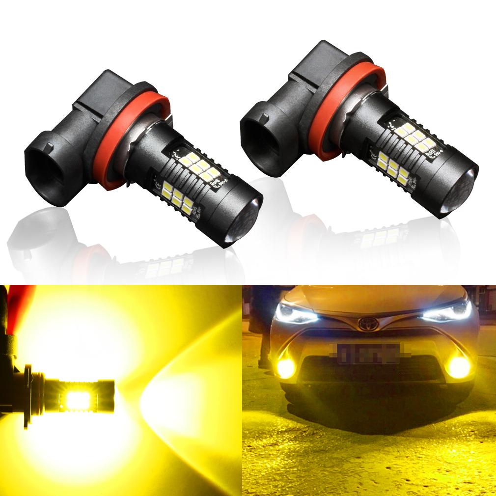 1PC Car LED Lamps H11 H8 LED Bulbs HB4 Led HB3 9006 9005 P13W Yellow Amber White 1200Lm 12V Car Driving Lamp Replace Lights