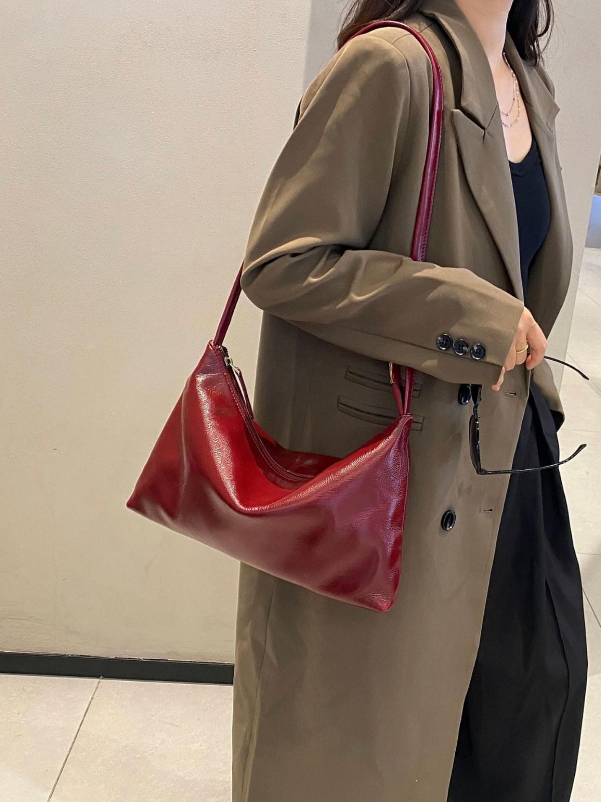 Genuine Leather Soft Leather Minimalist Crossbody Bag Women Female Luxury Fashion Handbag Shoulder Bag