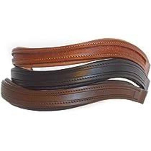 Empty Channel Leather Bridle Parts U Shape Brow Band 6 MM.