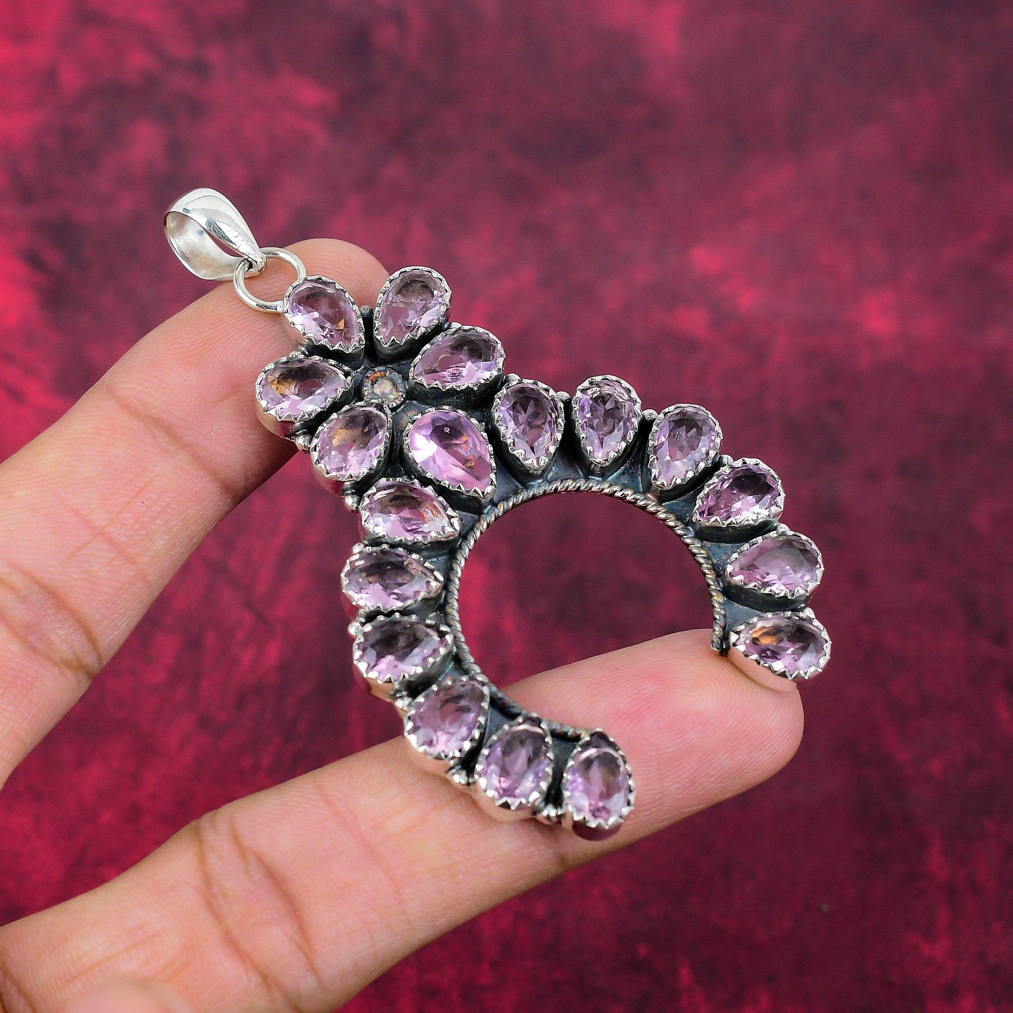 Ювелирные изделия из розового кунцита, подвеска ручной работы из стерлингового серебра 925 пробы для нее, изумительное серебряное ожерелье с подвеской для женщин