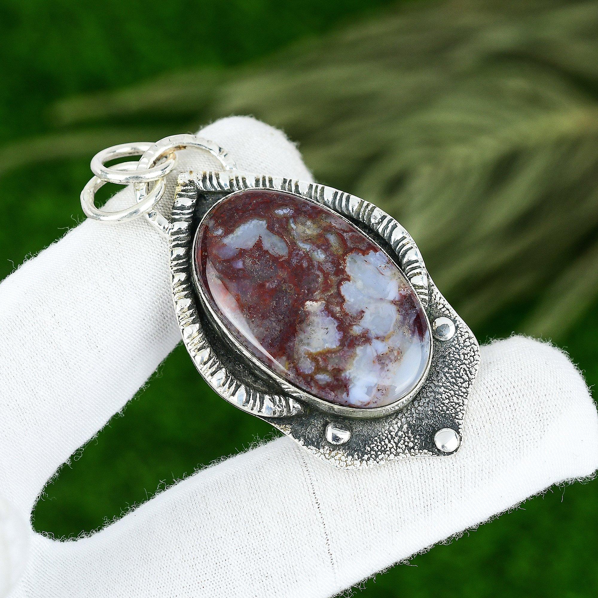 Натуральный кулон из радужной яшмы, ювелирное изделие из стерлингового серебра 925 пробы для женщин