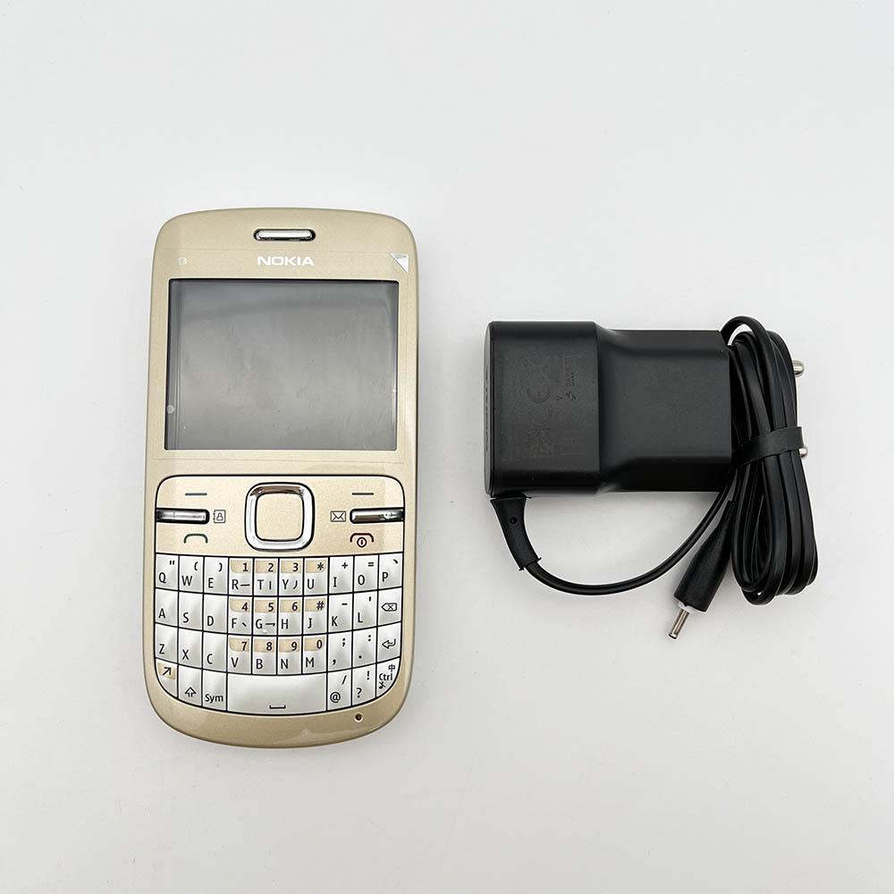 Восстановленный оригинальный мобильный телефон Nokia C3-00 с 1 SIM-картой