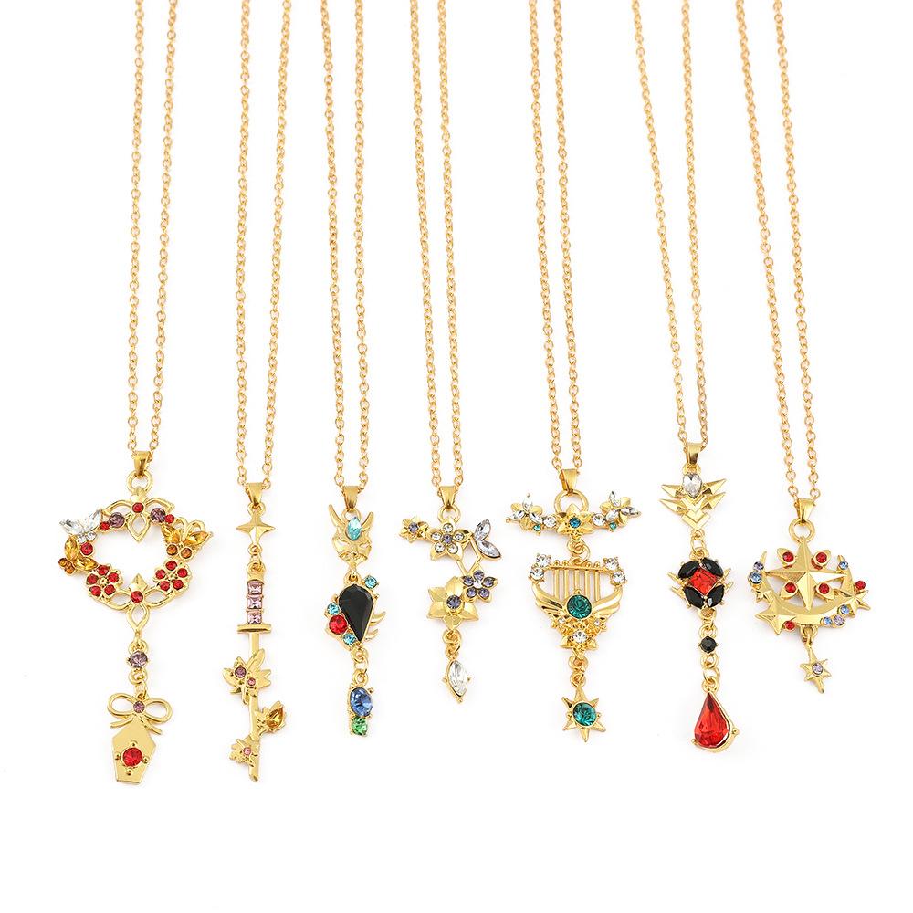 Anime Pendant Necklace for Women Jewelry Chain Kazuha Tartaglia Venti Cosplay Accessories