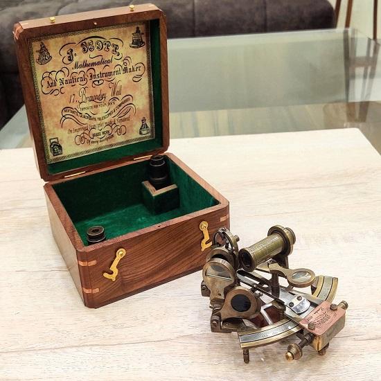 Nautical Sextant Christmas Gift , Brass Sextant, Working Compass, Gift for Father, Anniversary Gift, Navy Veteran Gift