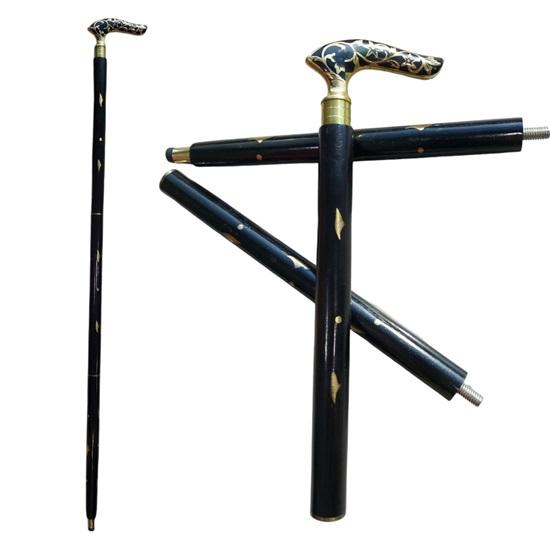 93.98 Cm Walking Stick Cane with Brass Handle Perfect Gift for Grandpa and Grandma