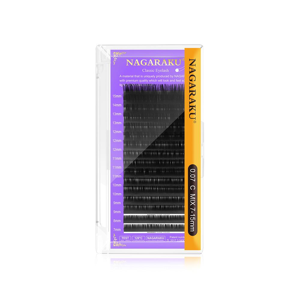 Individual Eyelash Extension NAGARAKU Single Length 16 Lines Black Color Super Natural Soft 10 Pieces Lot High Quality Premium Eyelash Extension
