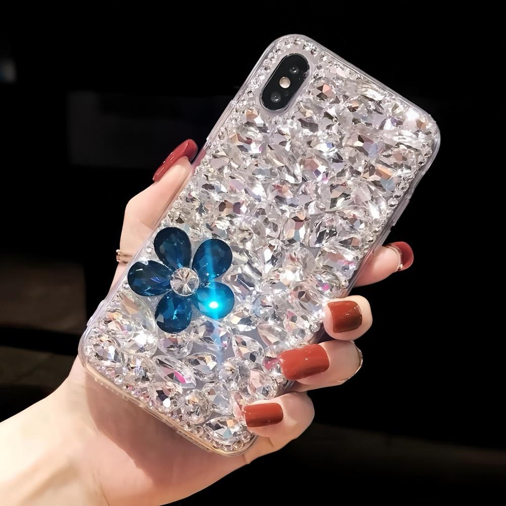 Чехол для телефона с блестками и стразами в виде цветка для VIVO Y39 Y58 Y78 Y27S Y77T Y17S Y27 Y22 Y21 Y20 Y19S 4G 5G Сверкающий хрустальный алмазный чехол