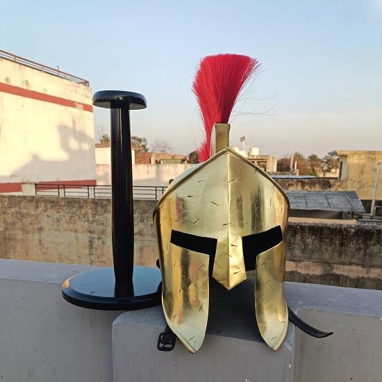 Spartan King Leonidas 300 Movie Replica Costume Armor Roman Greek Corinthian Helmet with Free Display Stand