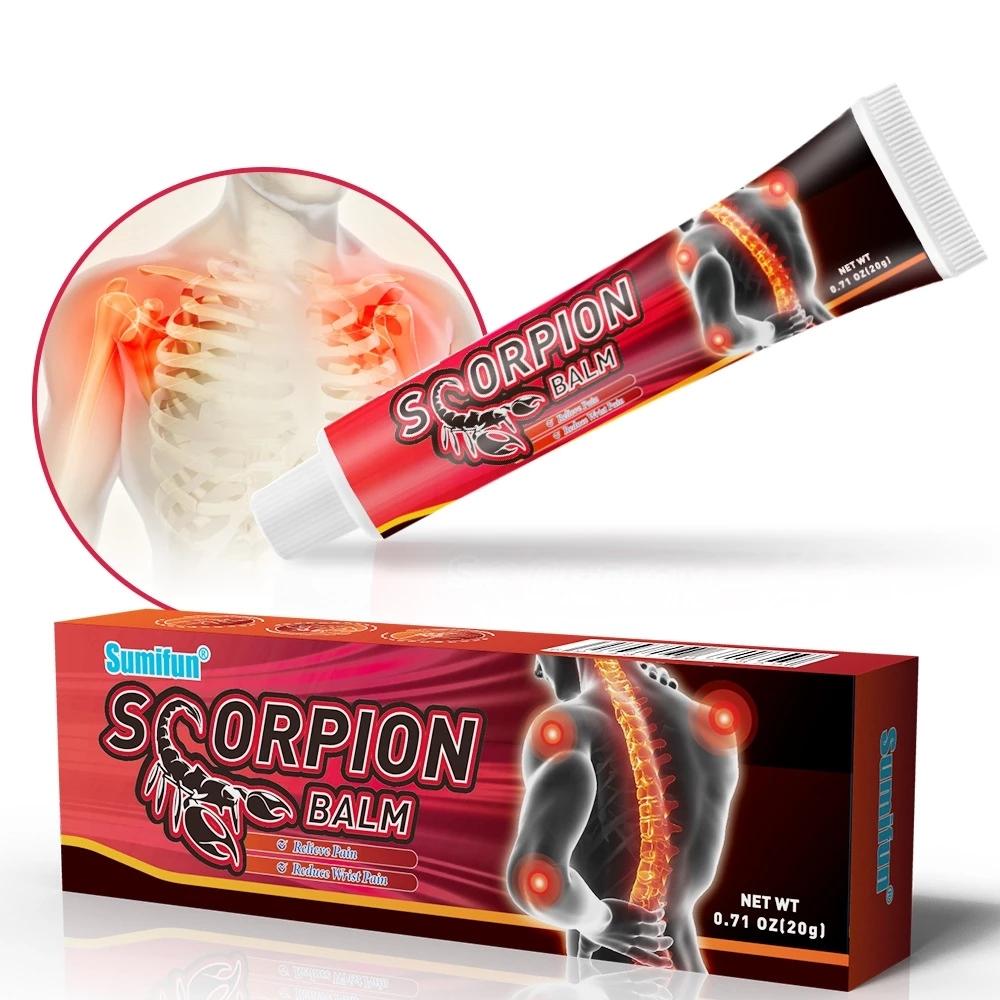 Новый дизайн, обезболивающая мазь с ядом скорпиона, обезболивающий крем для лечения мышц колена и спины, 20 г