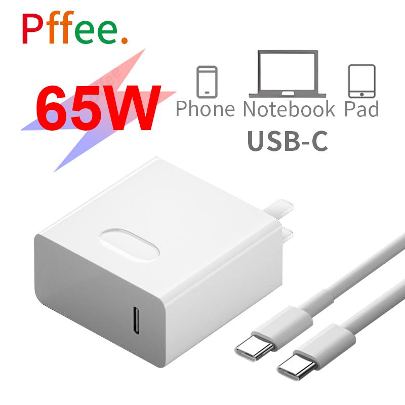 Pffee 65W USB C Notebook Fast Charging Charger Laptop Tablet PC Type C Plug Pad PD Adapter Travel Phone USB Charging For huawei