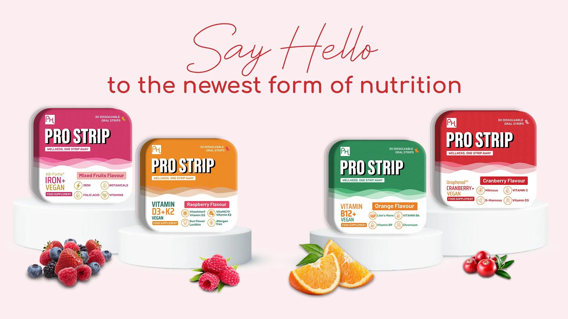 PROSTRIP Витамин B12+ 1500 мкг с витамином B6, фолиевой кислотой, хромом и грибом ежовиком гребенчатым – 30 пероральных веганских полосок от Prowise