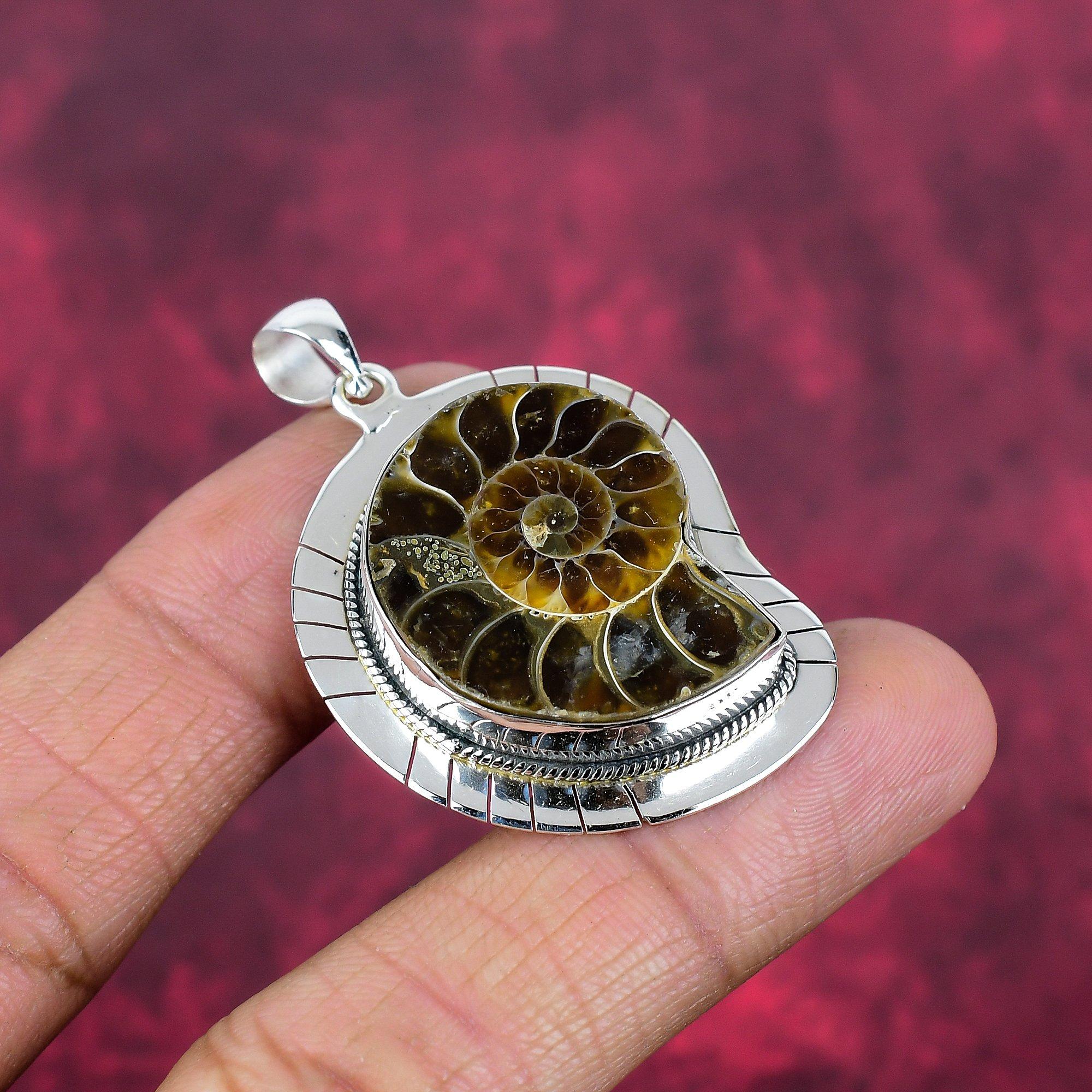 Ювелирные изделия из драгоценных камней аммонита, ювелирные изделия из цельного серебра 925 пробы, ручная работа, абсолютно новые ювелирные изделия в подарок жене