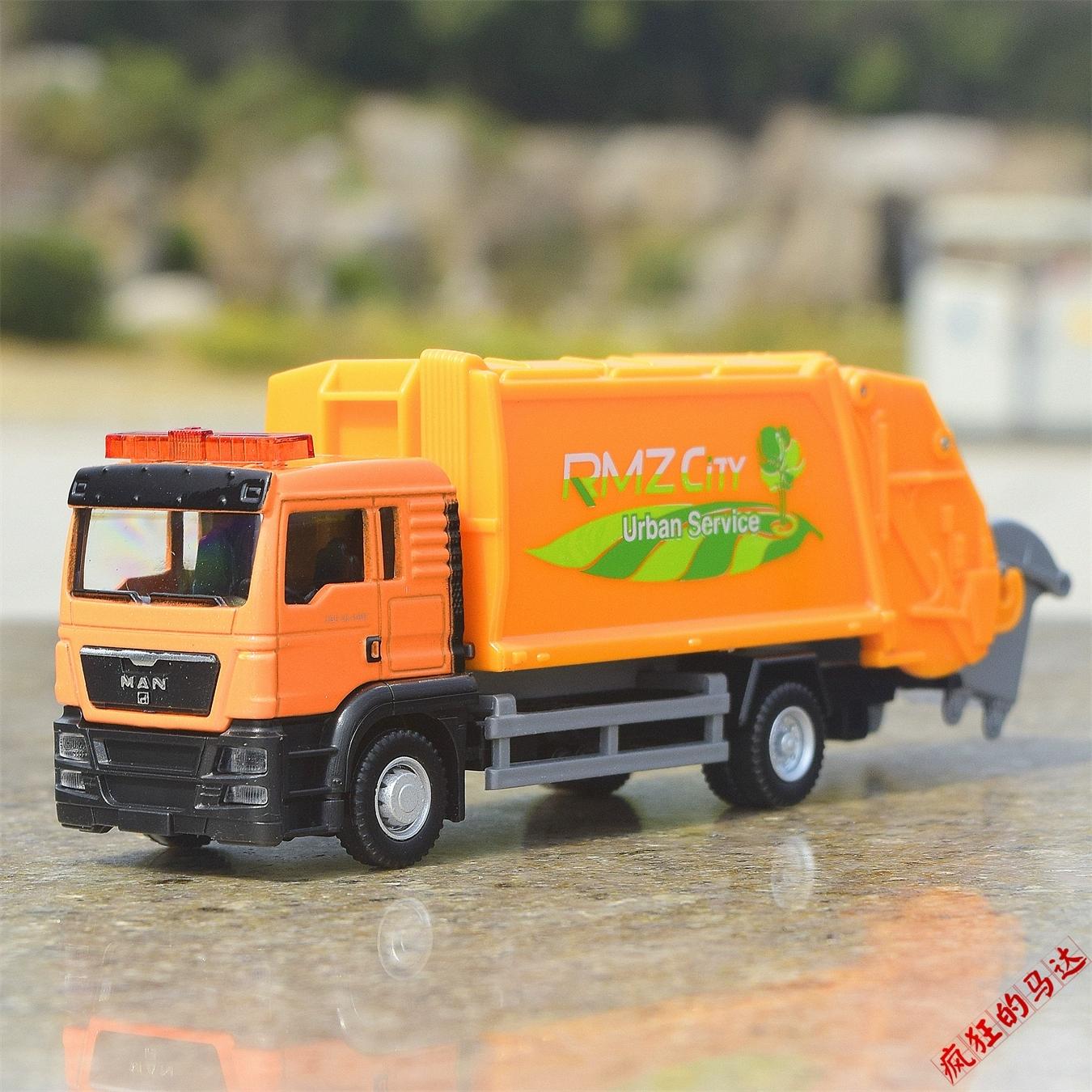 МУЖСКАЯ SCANIA Пожарная машина Бетономешалка Мусоровоз Симуляция Литая и Игрушечная машина RMZ city 1:64 Металлические Модели Машин Подарки Для Детей
