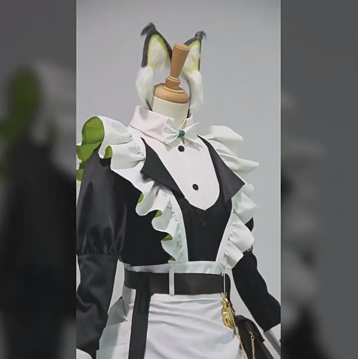 Arknights Каль'цит AMa-10 Косплей Костюм Время Наследия Наряд горничной для Аниме Игры Женский Хэллоуин Комик-Кон Вечеринка