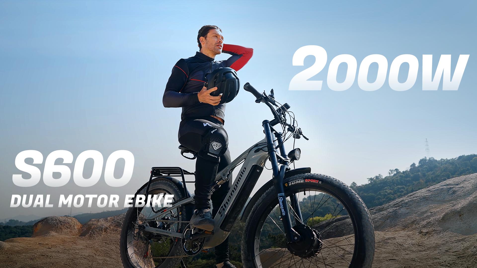 Shengmilo S600 2000W Dual-Drive Electric Bike, 26" Fat Tire, Shimano 7-Speed, Hydraulic Brake, Samsung Battery Ebike