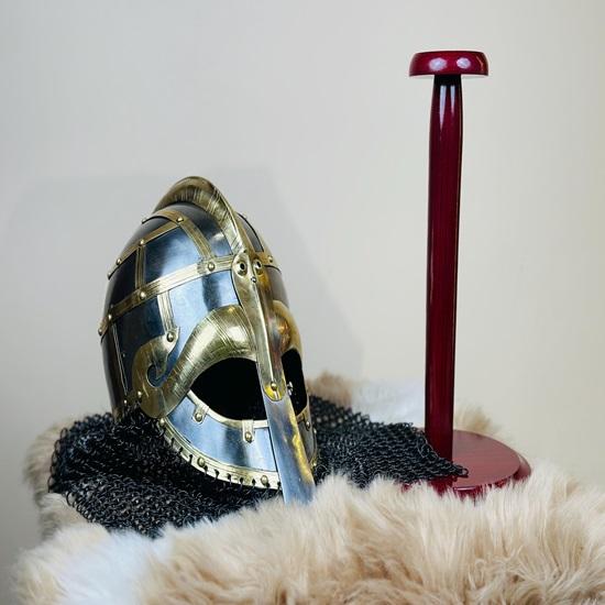 Шлем вандала Медузы, шлем викинга из стали, латуни с подставкой, средневековый рыцарь, кольчуга, ручная ковка, LARP, лучший подарок