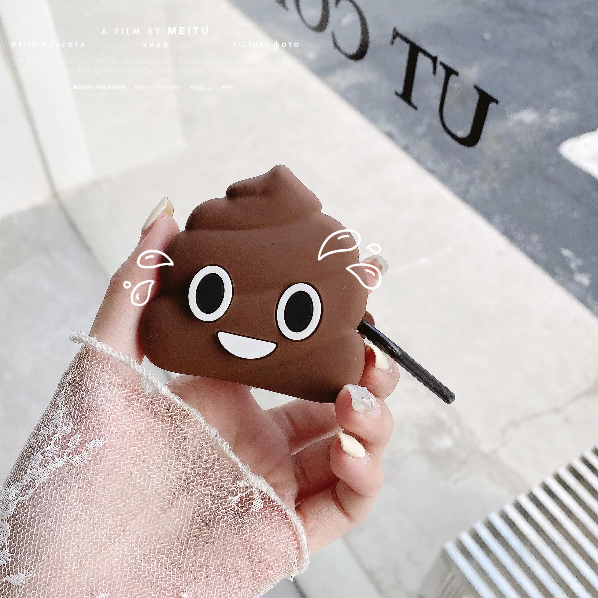 Силиконовый чехол для наушников с милым мультяшным какашкой для Samsung Galaxy Buds 2 Pro Live, чехол для Galaxy Buds2 Pro, полная защита с металлическим крючком