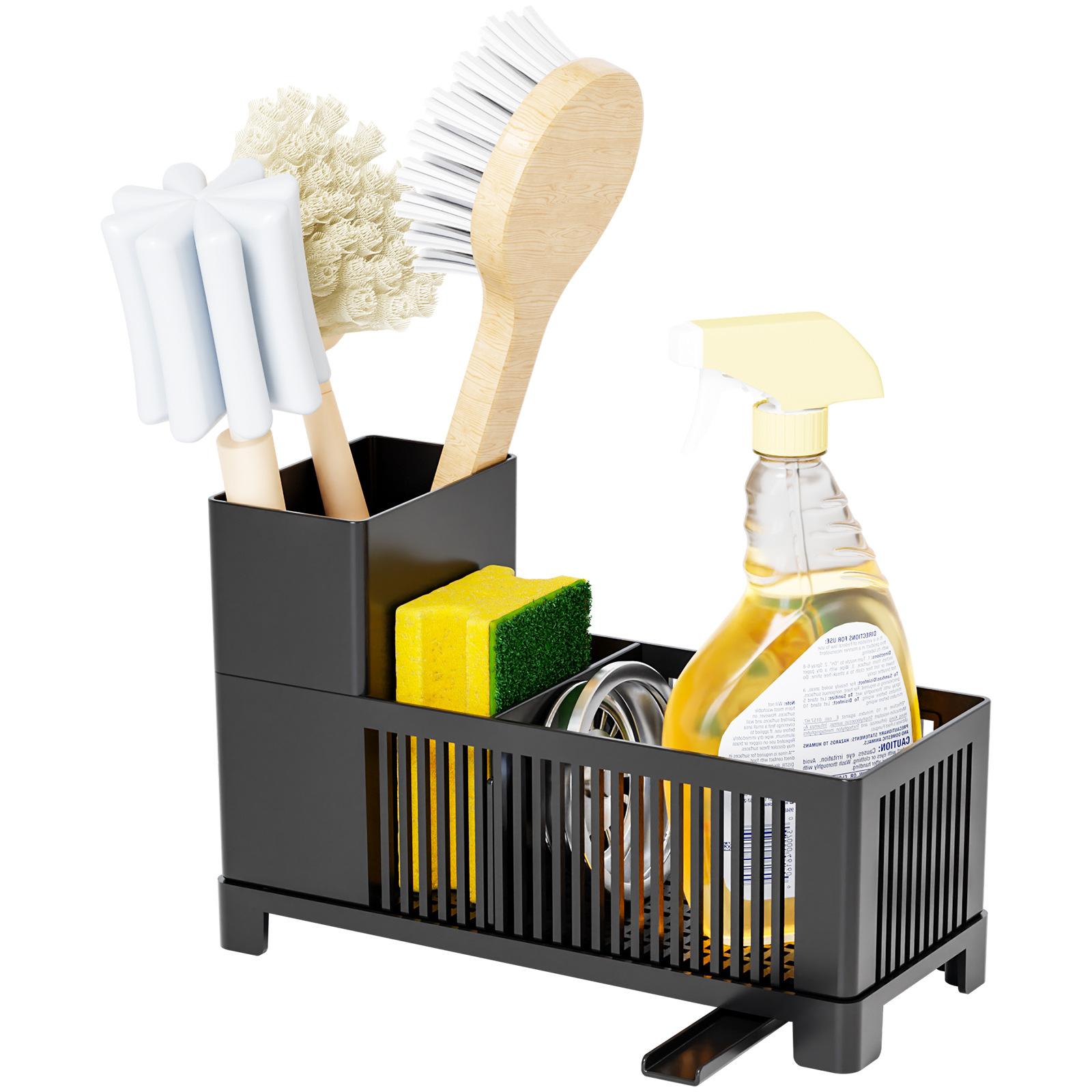 Kitchen Sink Rack Kitchen Dishcloth Sponge Drainer Countertop Rag Organizer