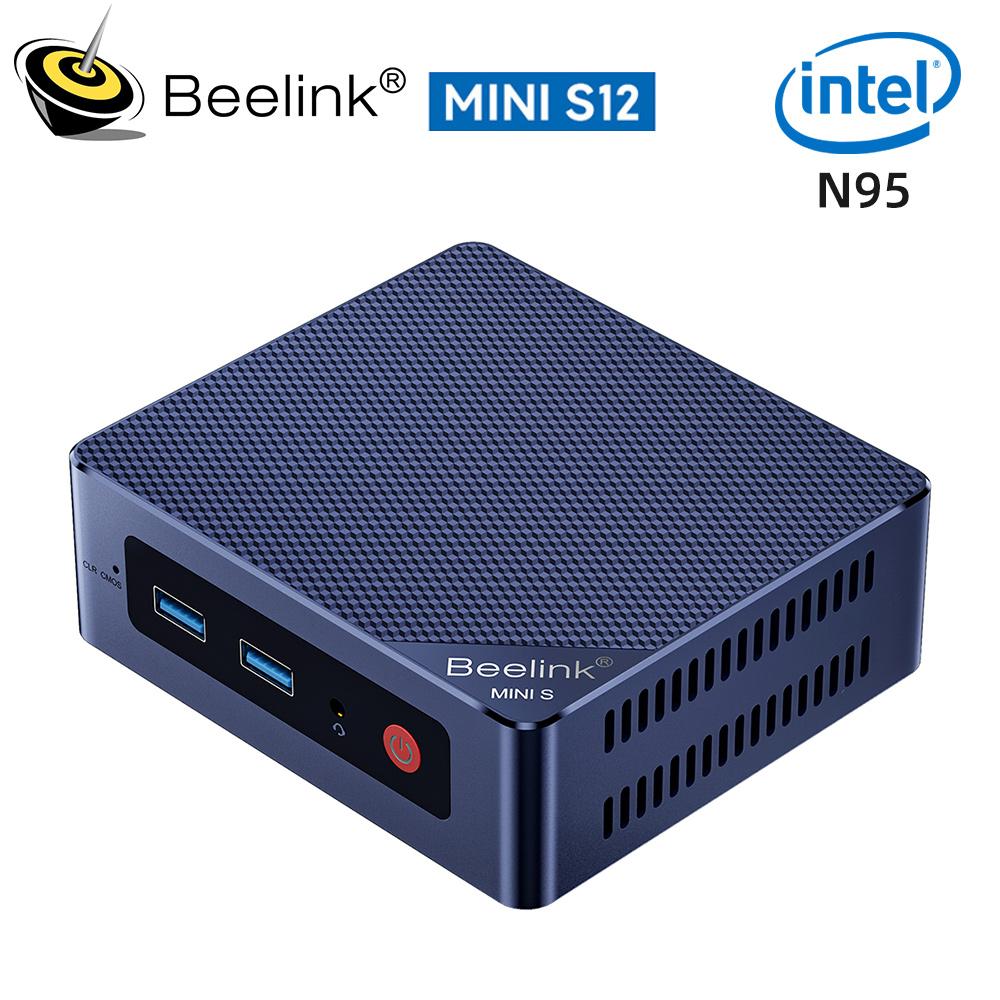 Beelink Мини-ПК Min S12 N95 Win11 Pro Поддержка Wifi5 1000M LAN Настольный мини-компьютер