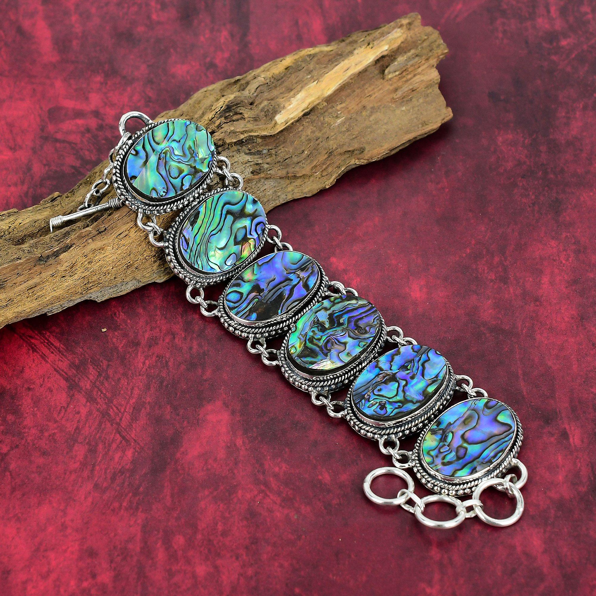 Ювелирные изделия из стерлингового серебра 925 пробы в форме морского ушка, браслеты ручной работы, ослепительные ювелирные изделия из драгоценных камней, подарок для сестры