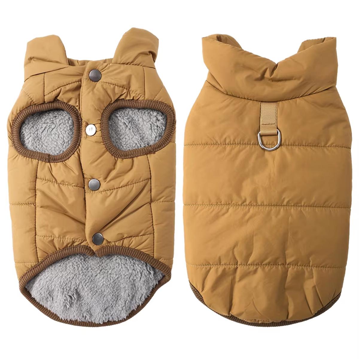 Autumn Winter Warm Dog Coat Fleece Clothes Windproof Waterproof Pet Jacket with D-ring Puppy Vest Chihuahua Yorkshire Costume for Small Medium Dogs