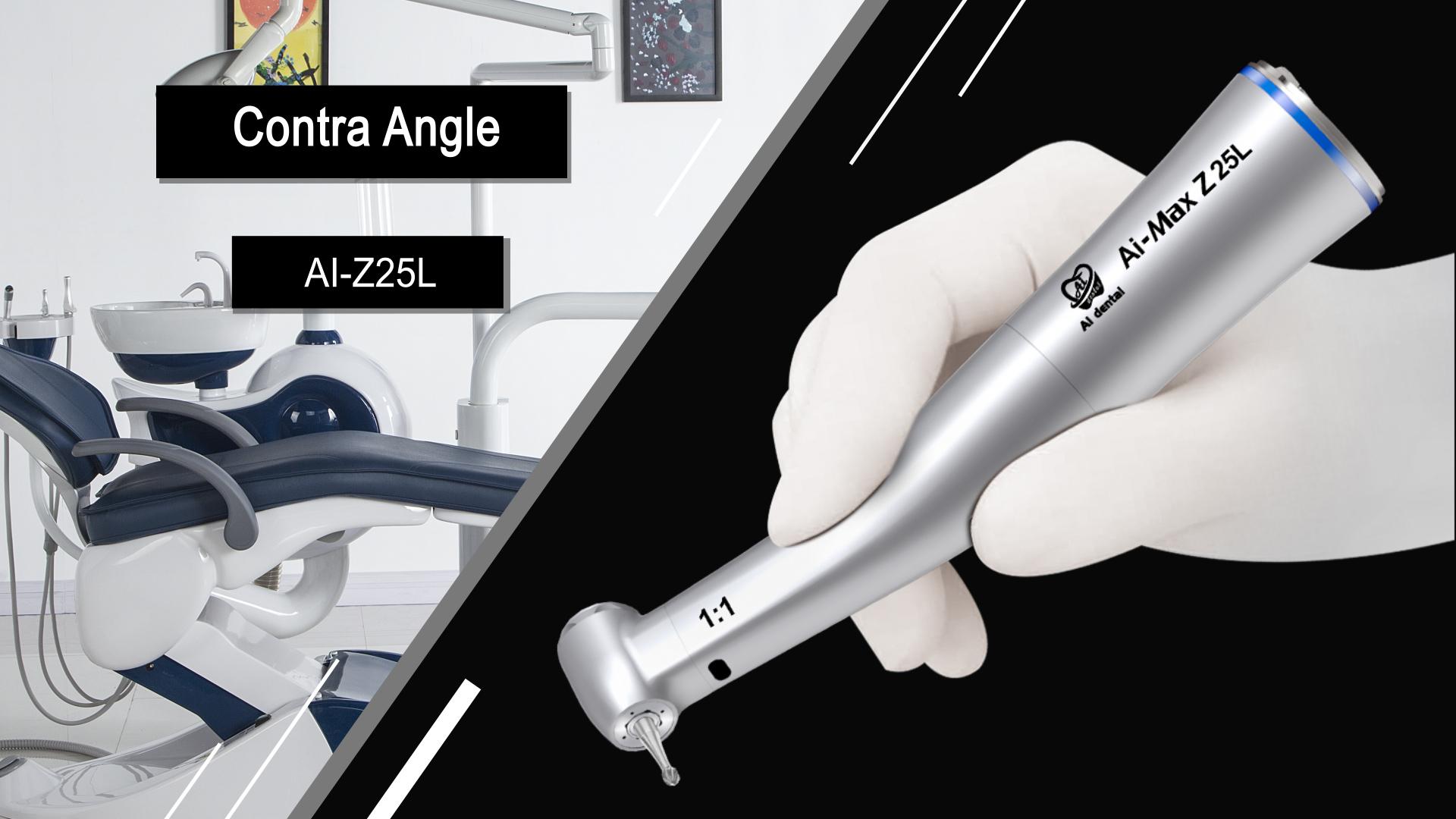 Стоматологический угловой наконечник AI-Z25L 1:1 низкоскоростной наконечник с разъемом электродвигателя с оптоволоконным кабелем