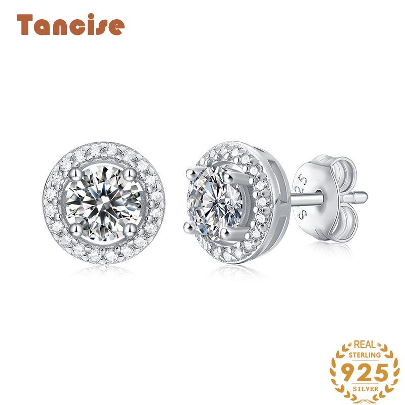 Танциз стерлингового серебра 925 пробы муассанит циркон серьги серьги-капли для женщин подарки на свадьбу