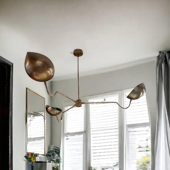 3-х рожковый светильник Starburst, современный латунный шарообразный люстра Sputnik середины века, потолочный светильник ручной работы из Италии, стильный домашний декор