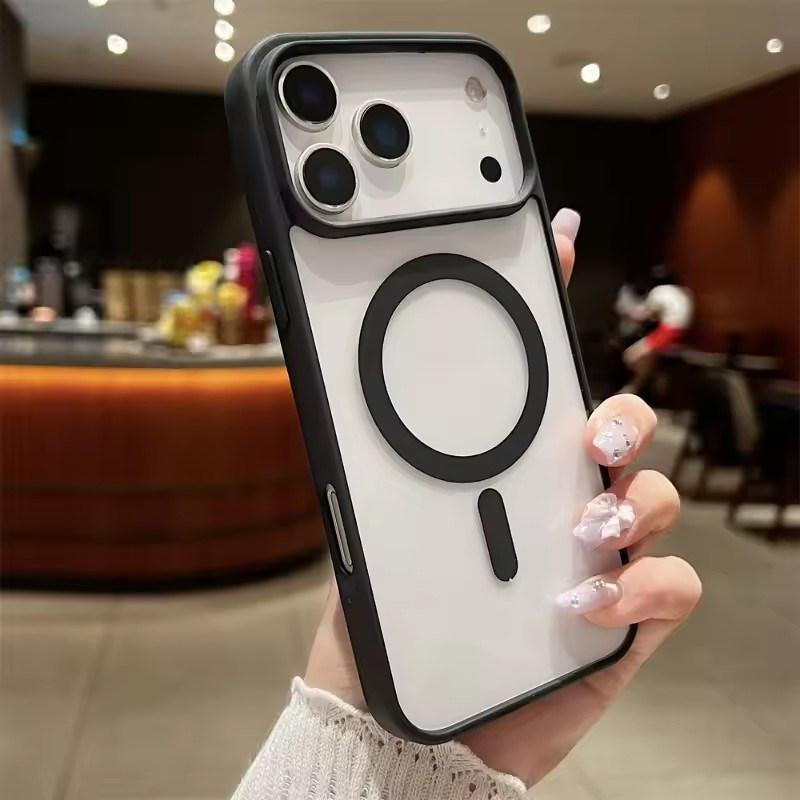 Роскошный магнитный противоударный чехол для телефона для iPhone 17 Air Pro Max для чехлов-накладок для беспроводной зарядки MagSafe